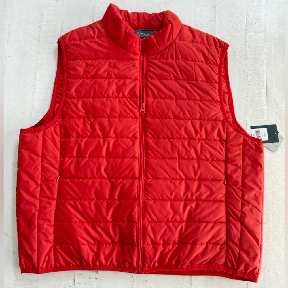 New John Bartlett Consensus Puffer Vest size XL NWT Orange